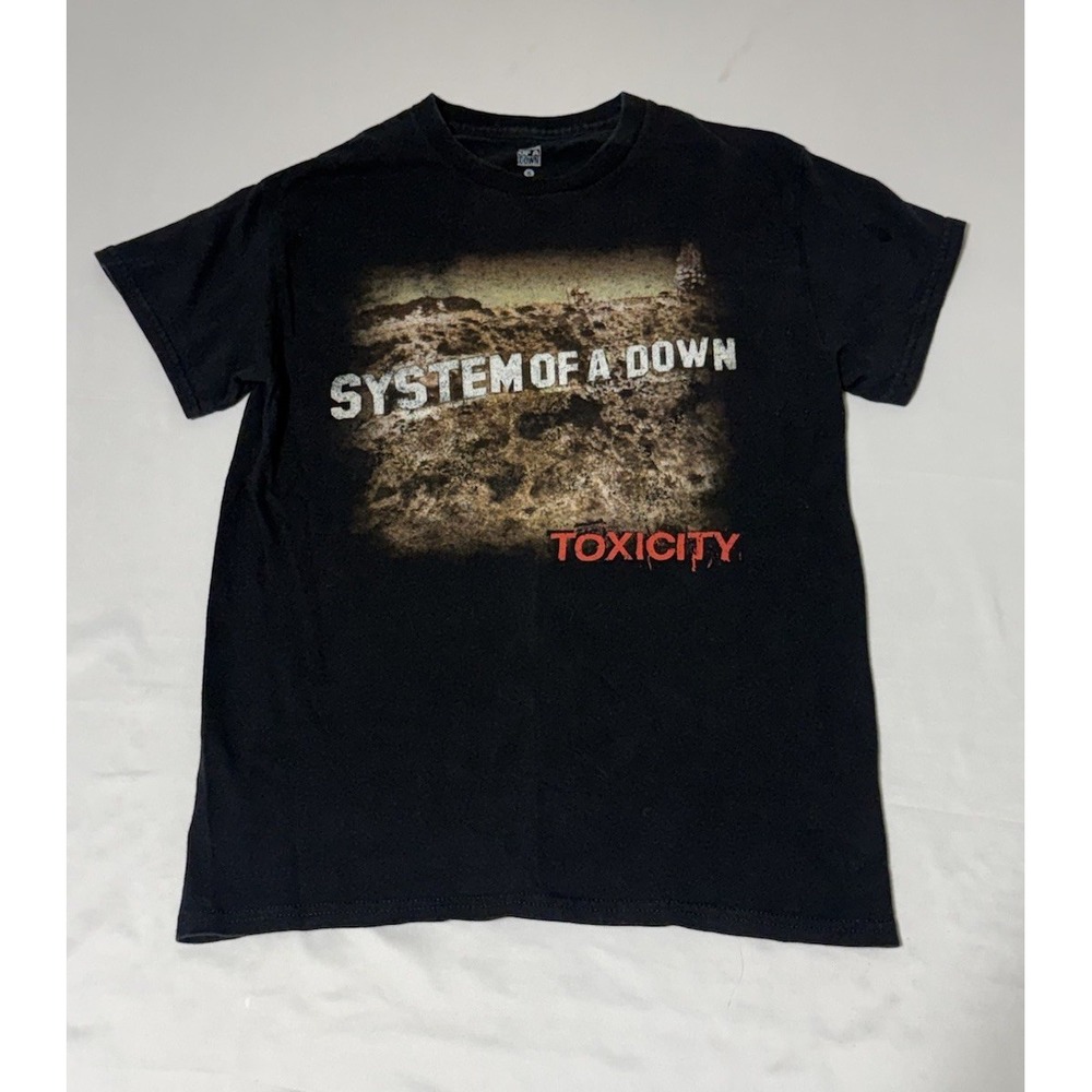System Of A Down Toxicity Band T-Shirt Mens Small Black Rock Graphic Tee